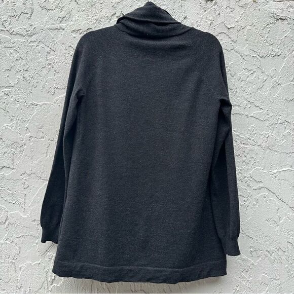 THEORY Abie Evian Stretch Wool Cardigan Sweater Women’s Large Open Front Shawl - Picture 4 of 7